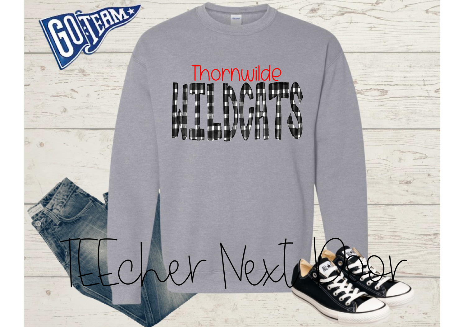 Thornwilde Wildcats Plaid Mascot