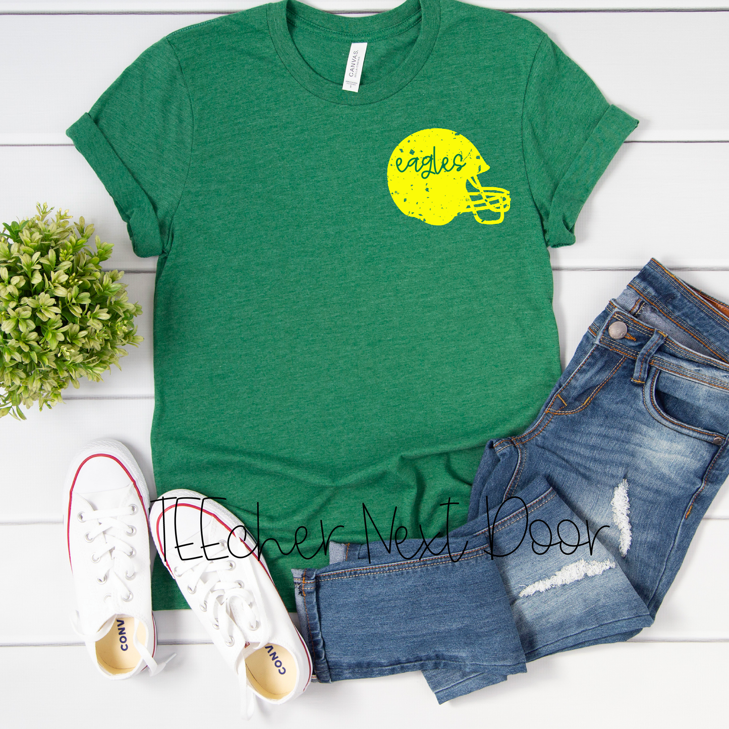 Football Helmet Pocket Tee