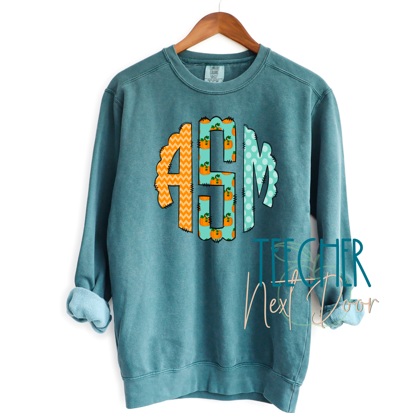 Fall monogram tee. Fall monogram crewneck. Fall monogram sweatshirt.