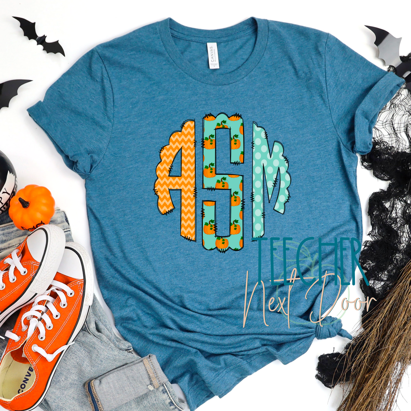Fall monogram tee. Fall monogram crewneck. Fall monogram sweatshirt.