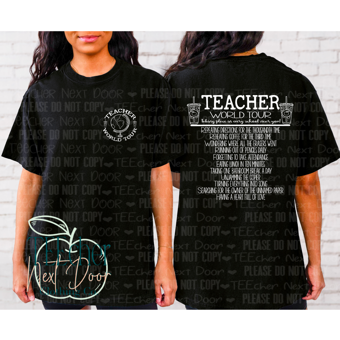 Teacher World Tee Sweatshirt. Teacher Graphic Tee. Test Day. Teacher Shirts.