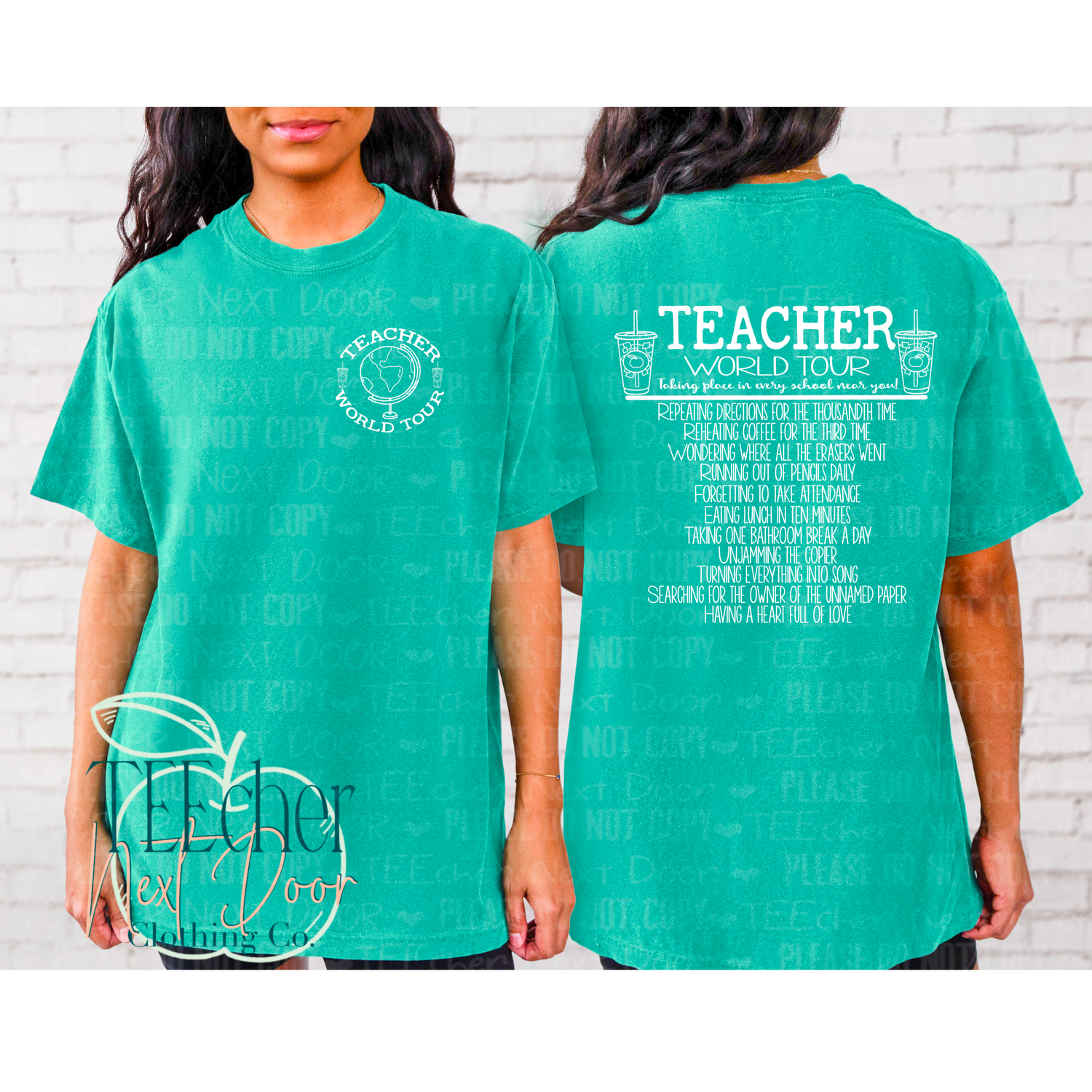 Teacher World Tee Sweatshirt. Teacher Graphic Tee. Test Day. Teacher Shirts.