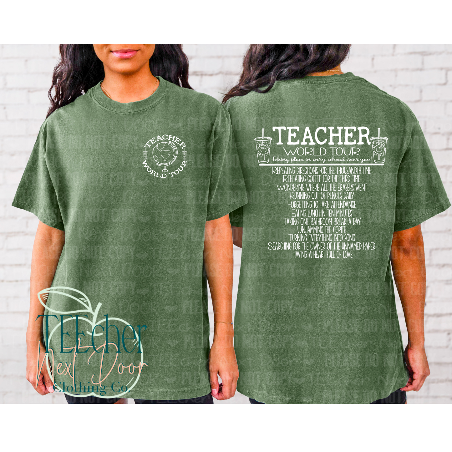 Teacher World Tee Sweatshirt. Teacher Graphic Tee. Test Day. Teacher Shirts.