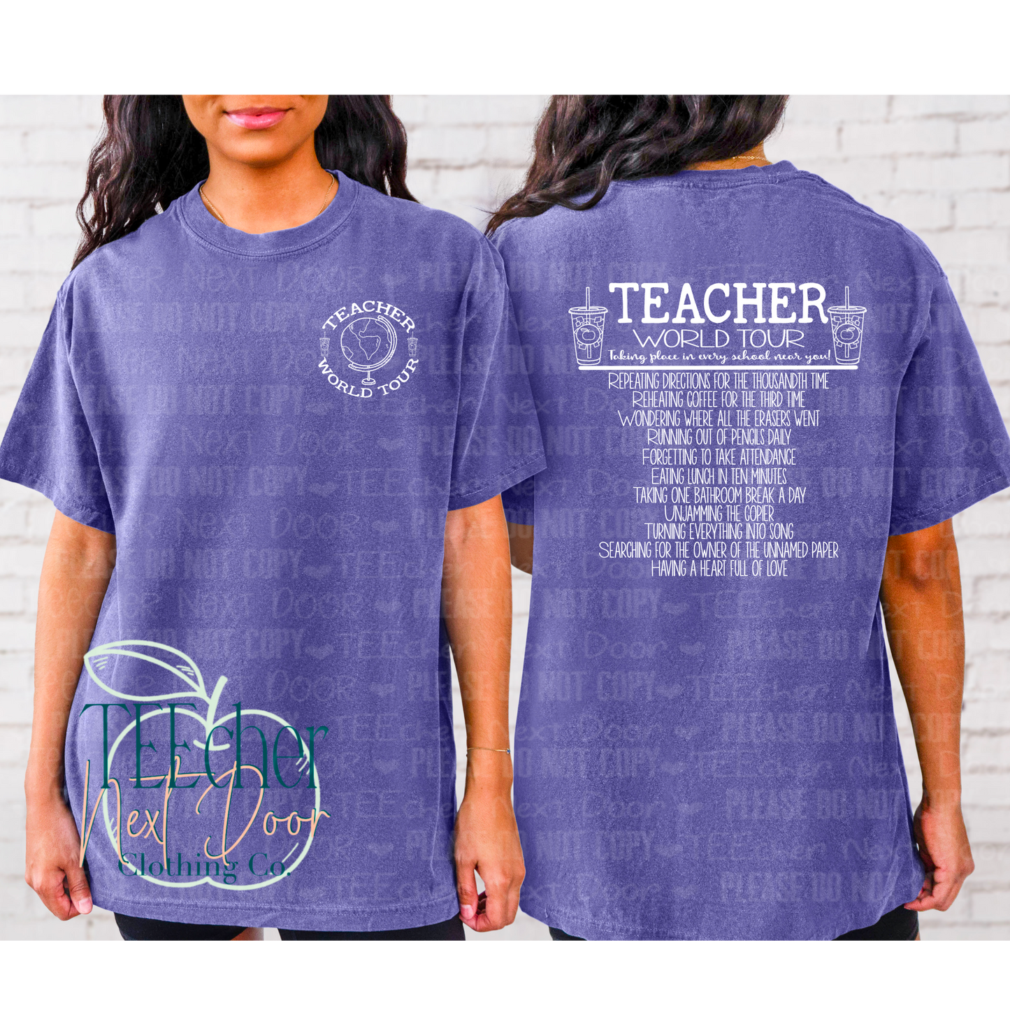 Teacher World Tee Sweatshirt. Teacher Graphic Tee. Test Day. Teacher Shirts.