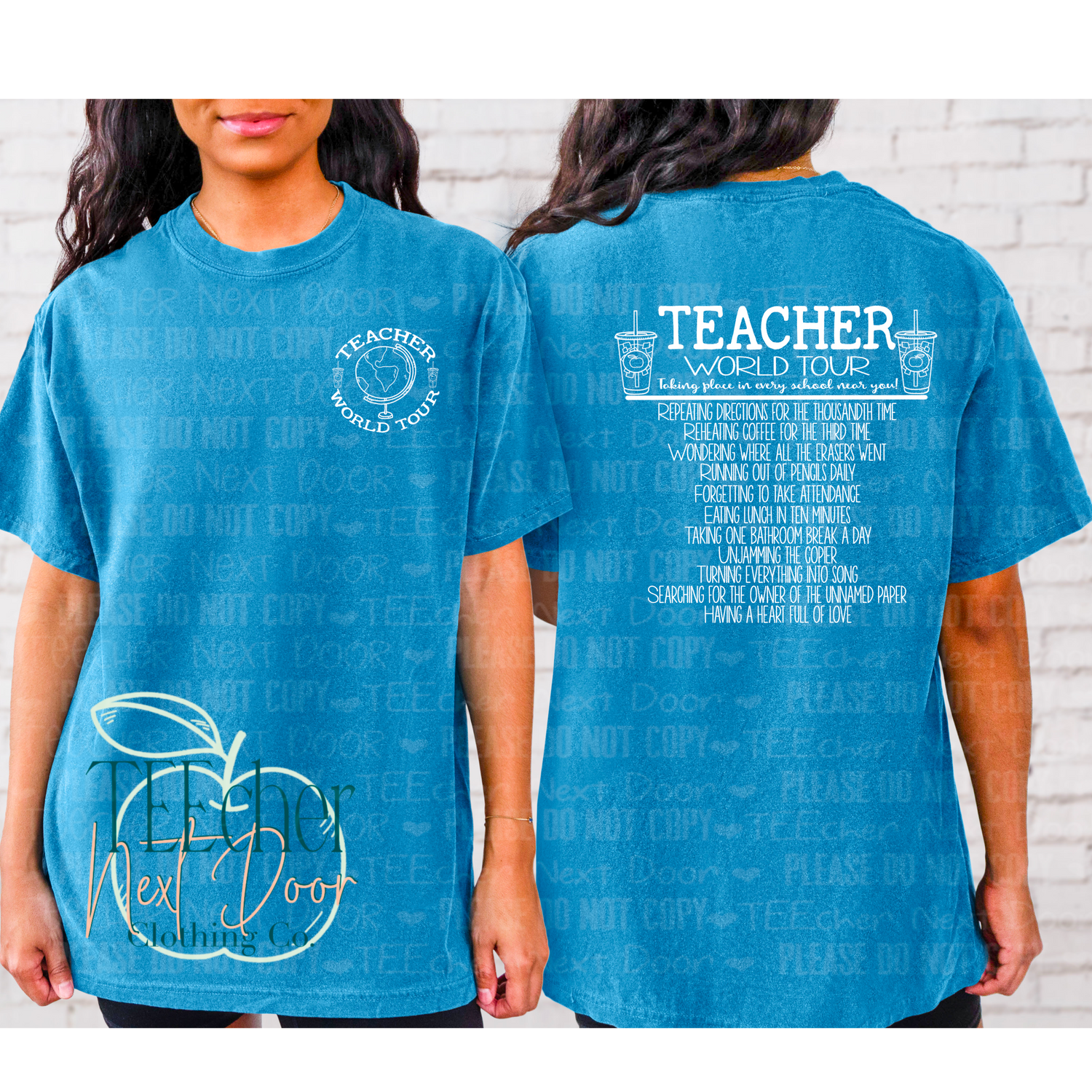 Teacher World Tee Sweatshirt. Teacher Graphic Tee. Test Day. Teacher Shirts.