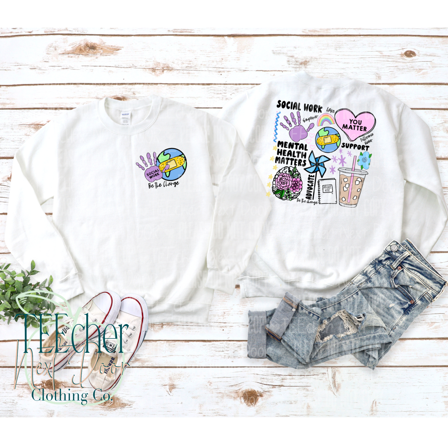 EXCLUSIVE Social Work Collage Crewneck