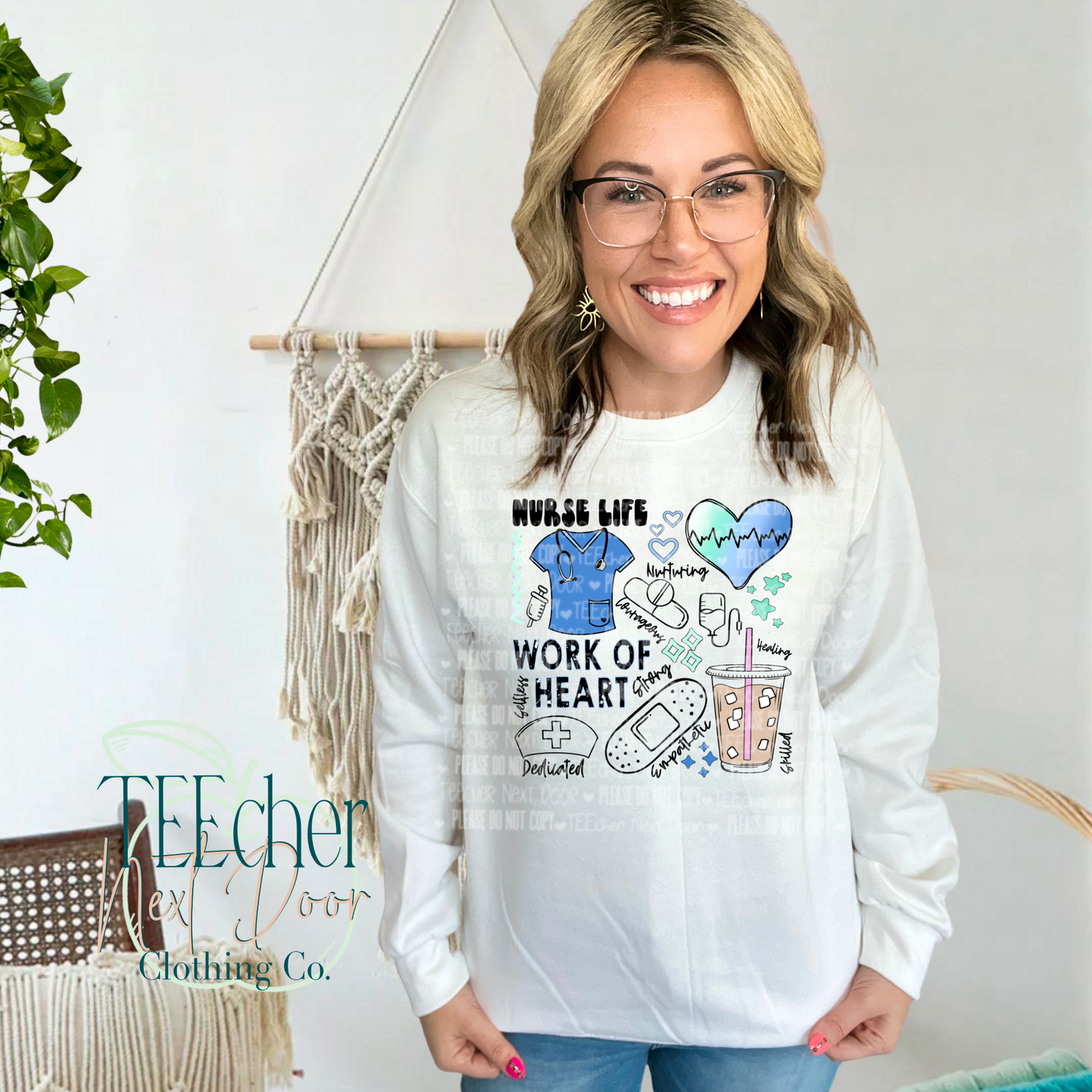 EXCLUSIVE Blue Nurse Collage