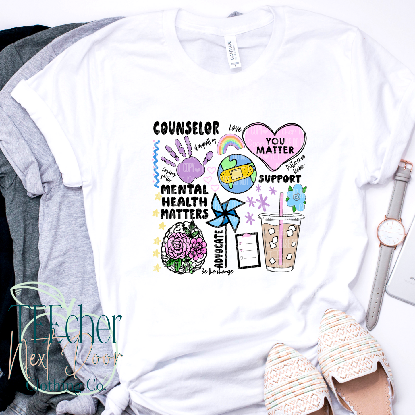 Counselor tee. Counselor Crewneck. Mental Health Matter Tee. Mental Health Matters. Crewneck.