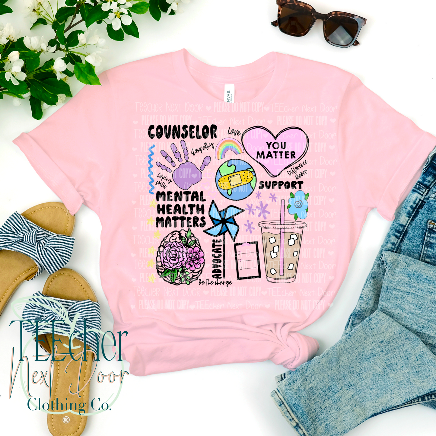 Counselor tee. Counselor Crewneck. Mental Health Matter Tee. Mental Health Matters. Crewneck.