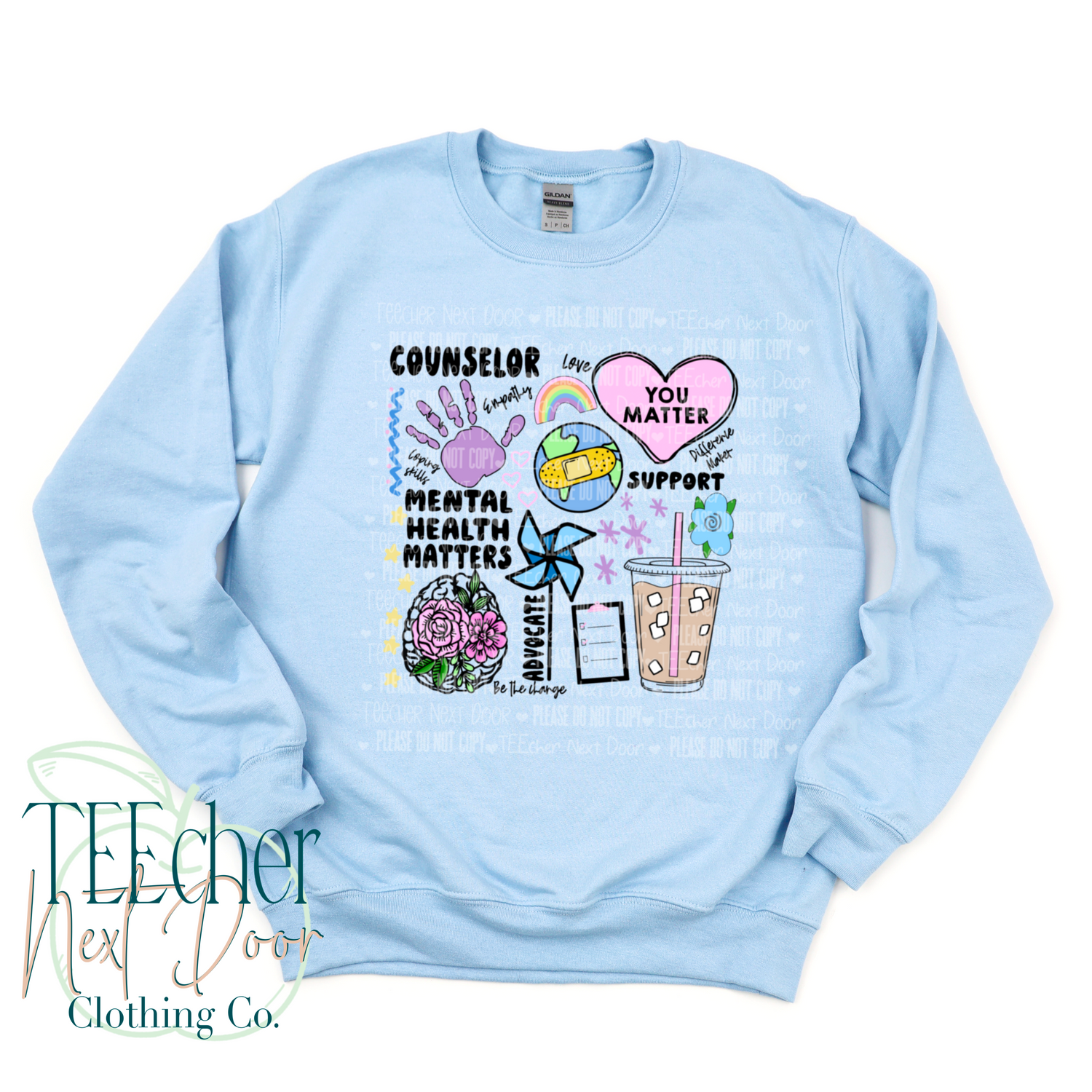 Counselor tee. Counselor Crewneck. Mental Health Matter Tee. Mental Health Matters. Crewneck.