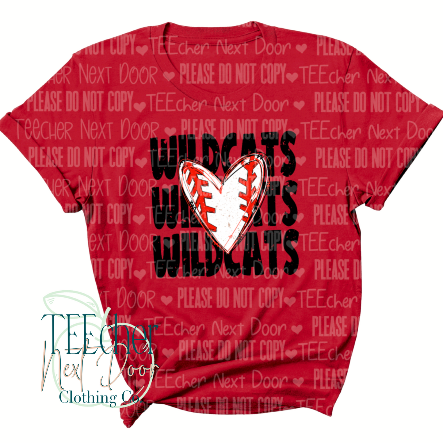 EXCLUSIVE Custom Team Name Baseball Heart