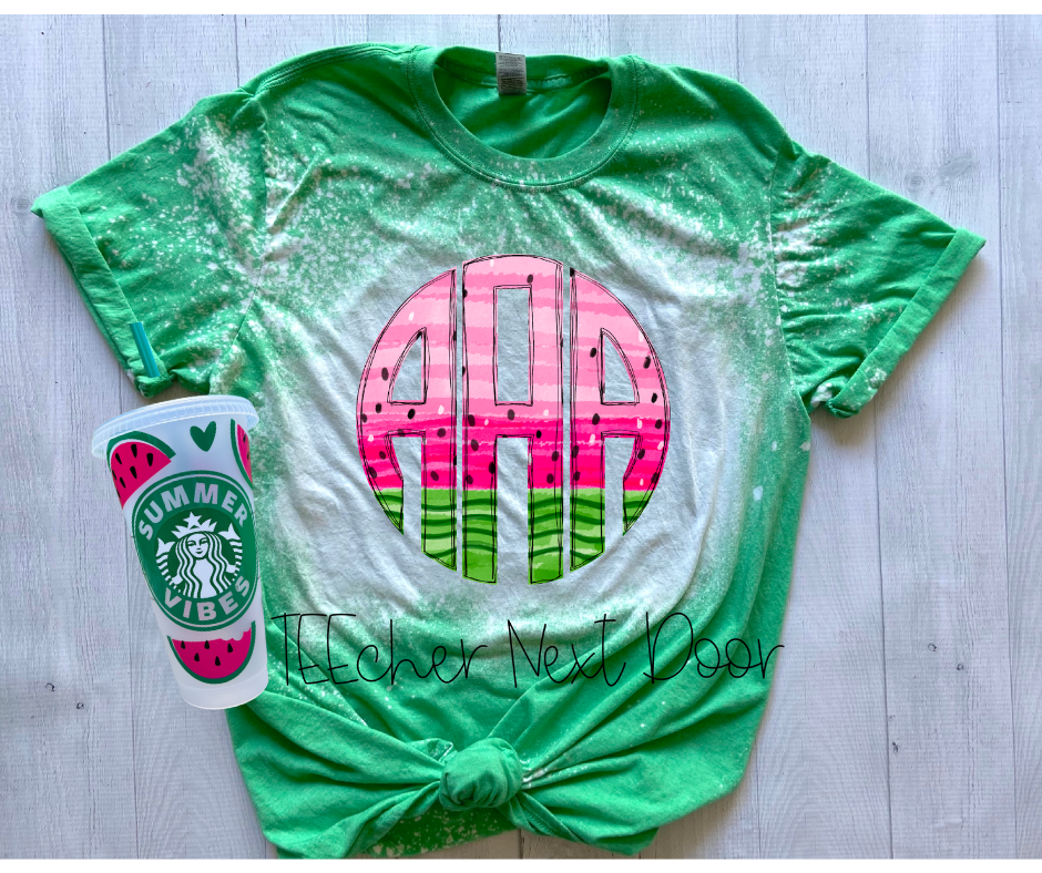 Watermelon Monogram Tee