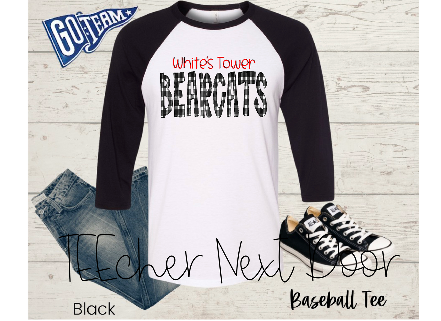 White's Tower Bearcats Plaid Mascot