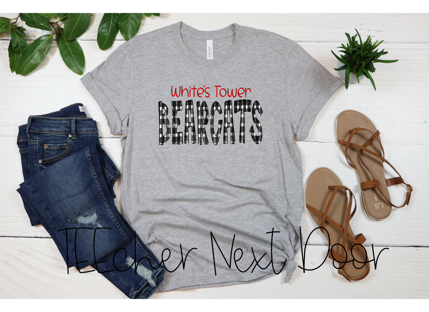 White's Tower Bearcats Plaid Mascot