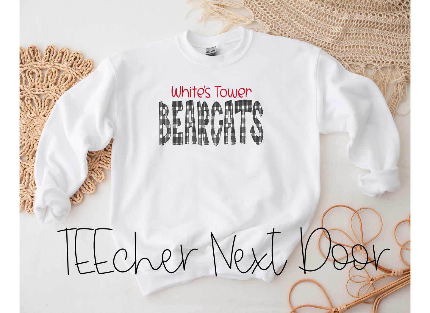 White's Tower Bearcats Plaid Mascot