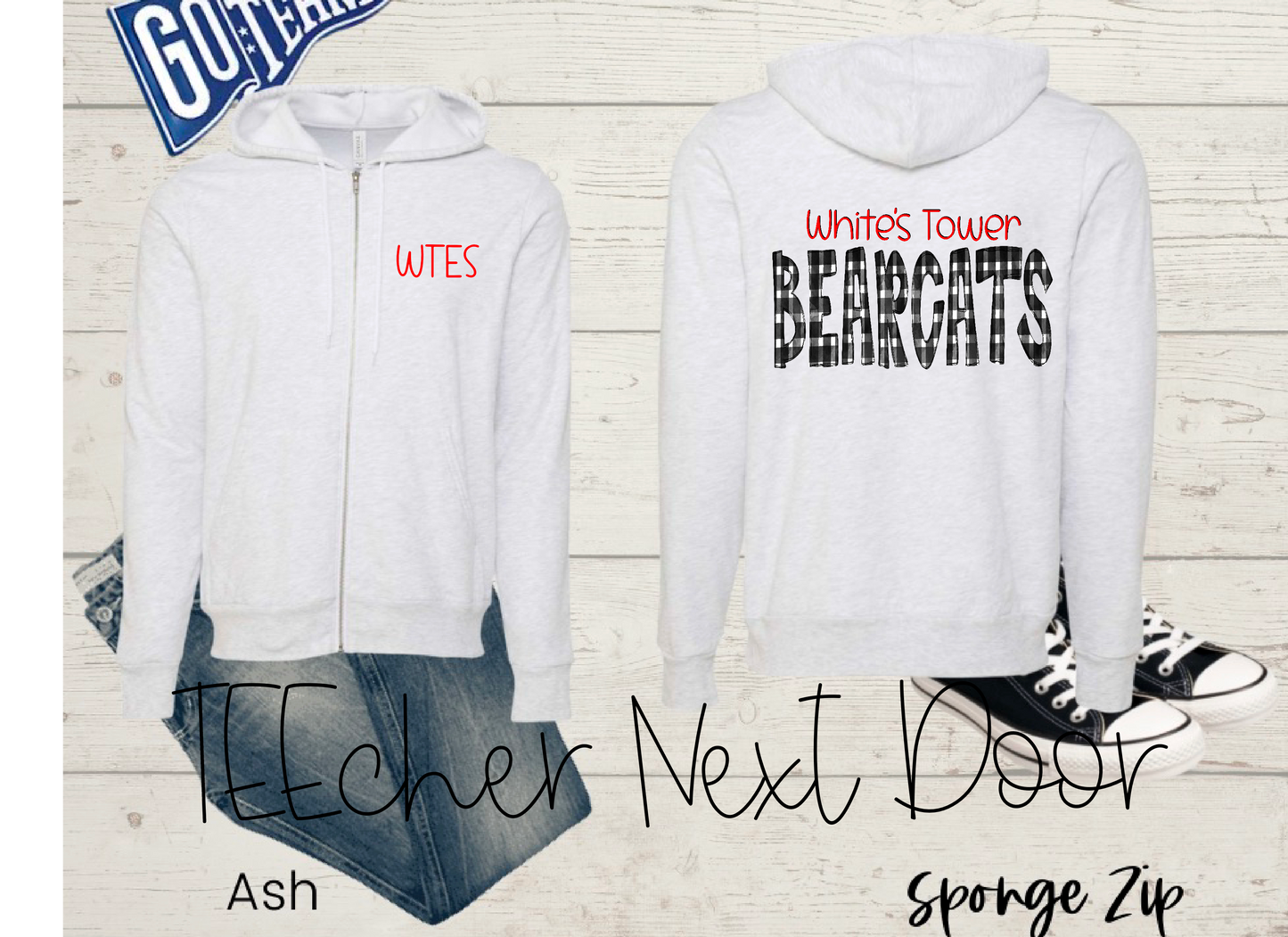 White's Tower Bearcats Plaid Mascot