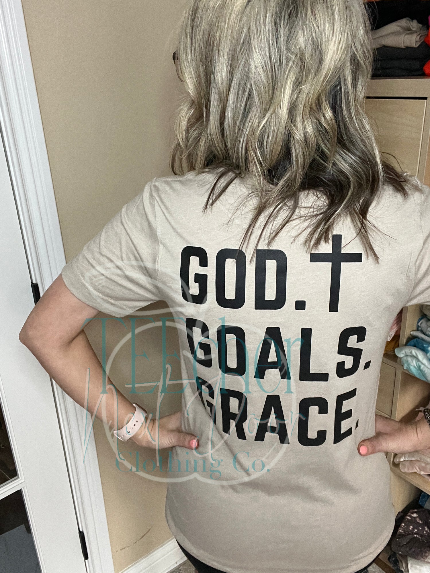 God Goals Grace Sweatshirt. God Goals Grace Tee. Religious Sweatshirt. Religious Tee.