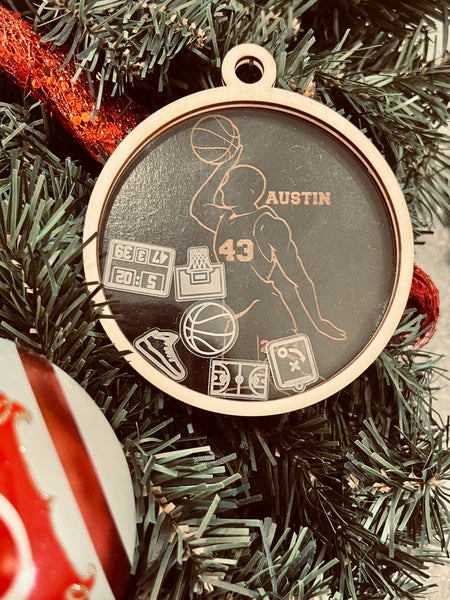 Personalized Sports Shaker Ornament