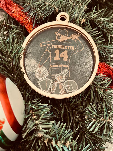 Personalized Sports Shaker Ornament