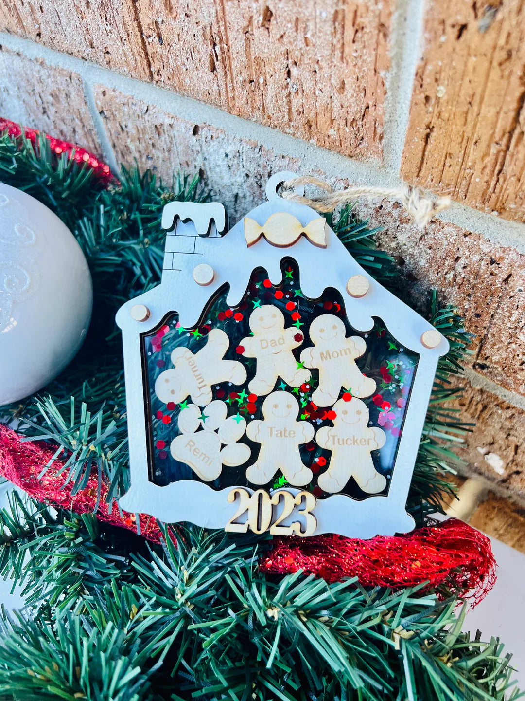Gingerbread House Family Ornament
