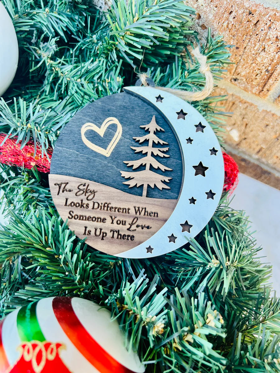 Sky Looks Different Memorial Ornament