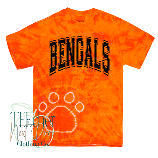Orange Tie Dye Paw