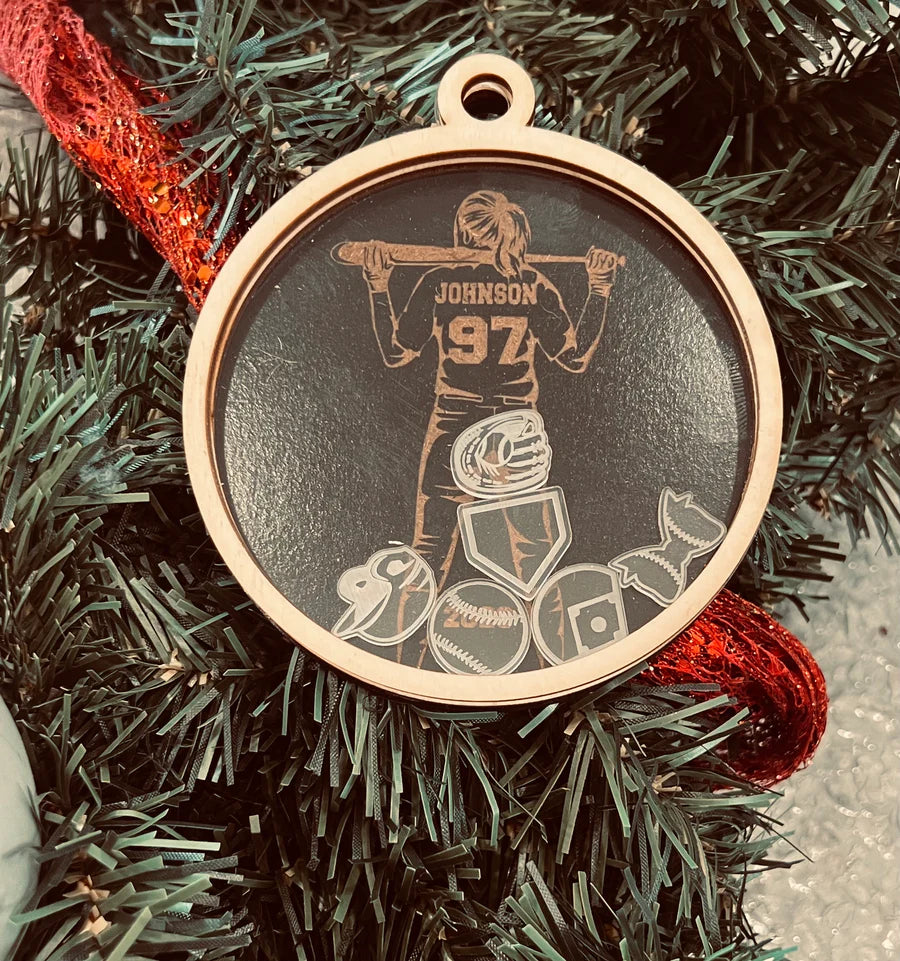 Personalized Sports Shaker Ornament