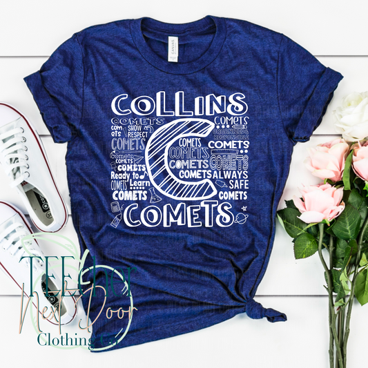 Collins Comets Typography