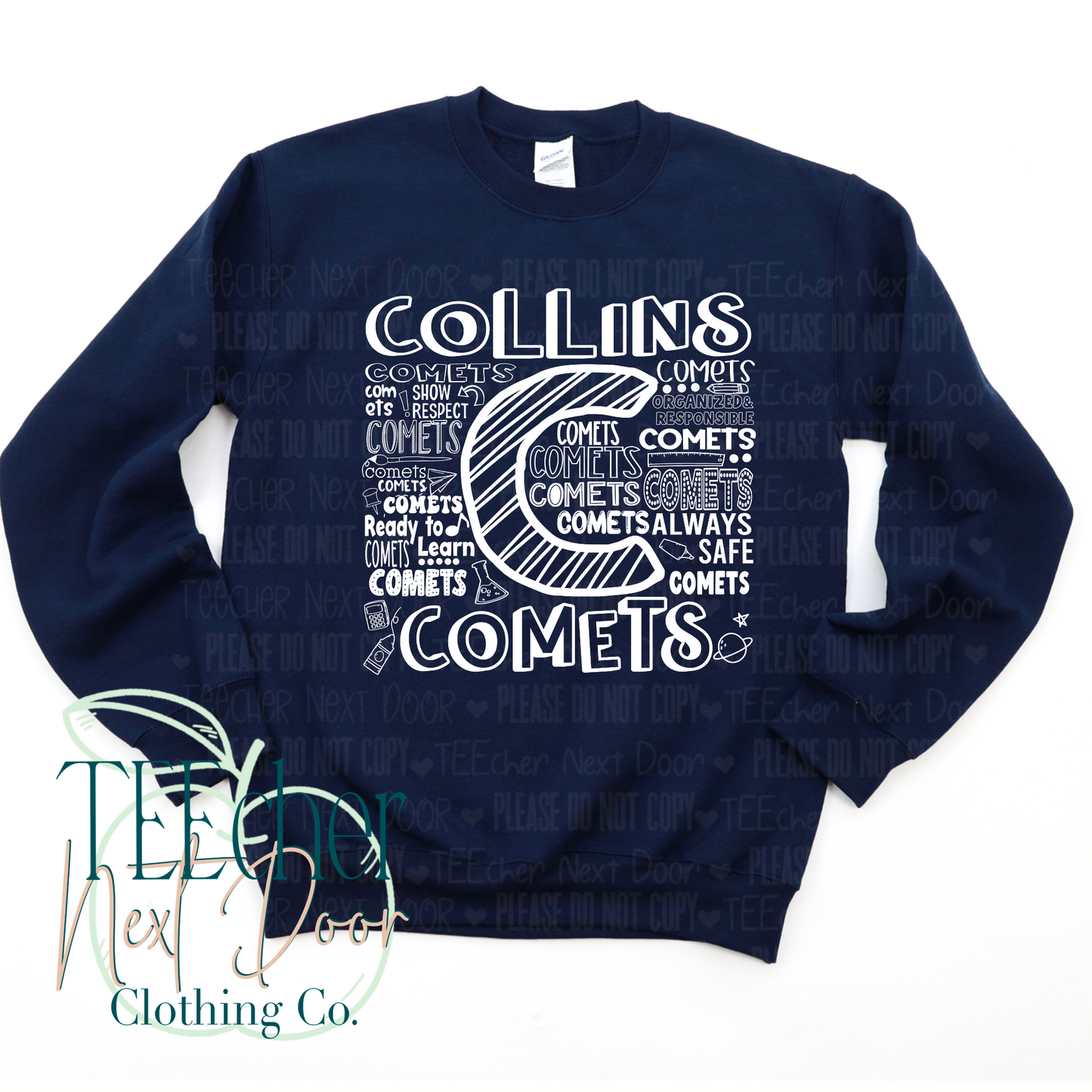 Collins Comets Typography