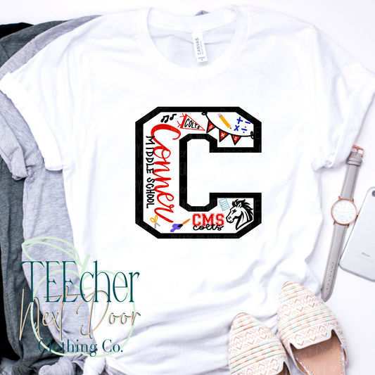Conner Middle Hand Drawn Varsity