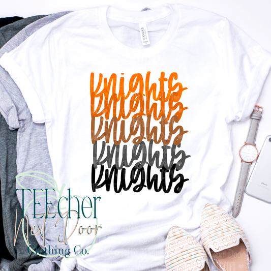 Knights Stacked Script