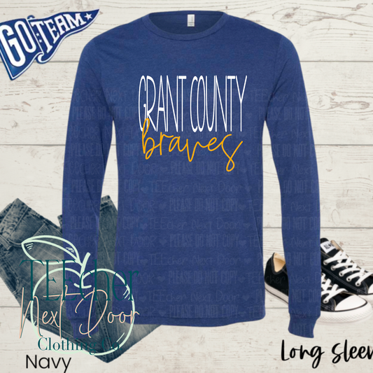 Grant County Braves Classic Script