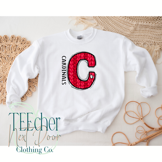 Cardinals Sweater Letter