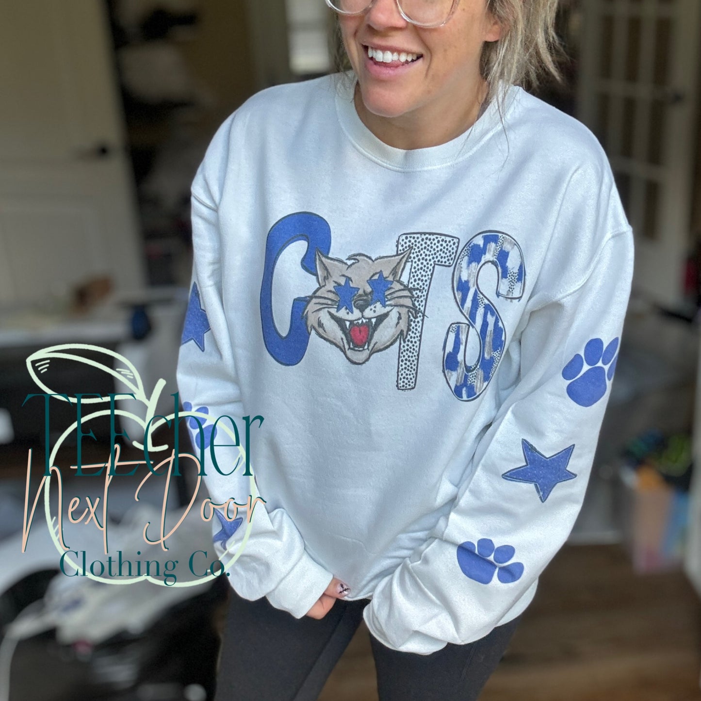 Starry Eyes Cats Crewneck