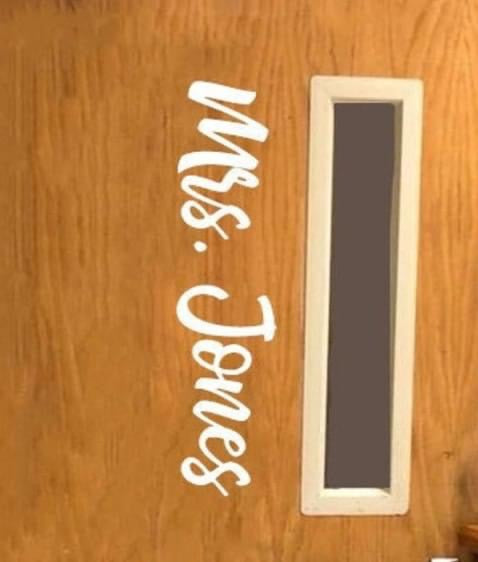 Teacher Name Decal