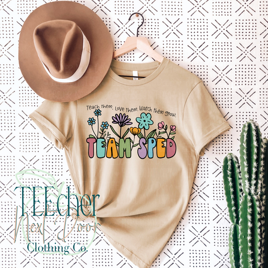 Team Sped Boho Floral Tee