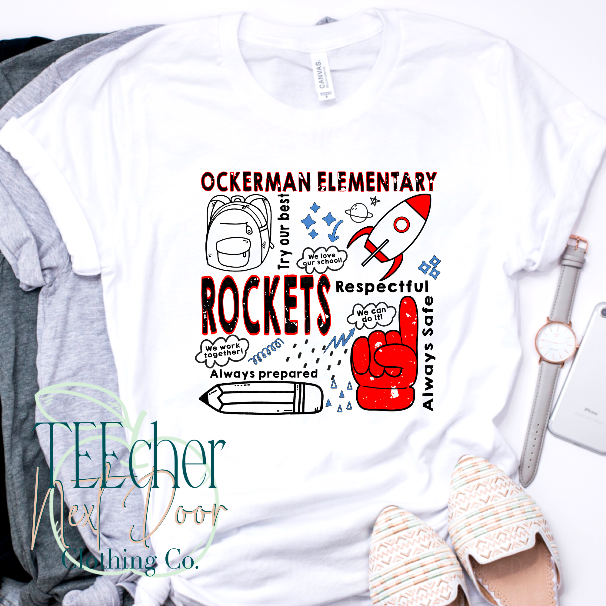 Ockerman Elementary Mascot Collage – TEEcher Next Door Clothing Co.