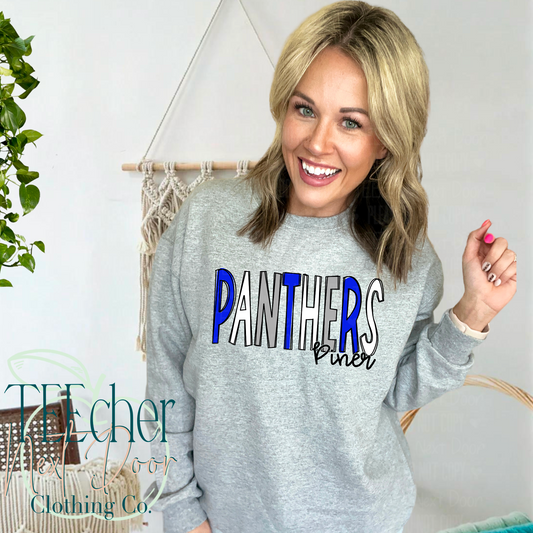 Piner Panthers Hand Drawn