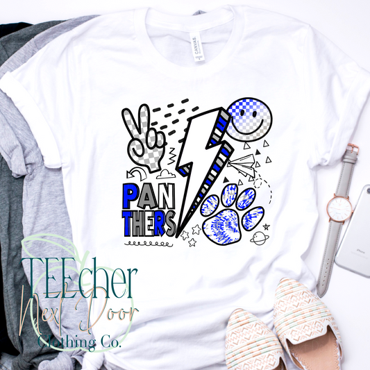 Blue Panthers Rock Collage