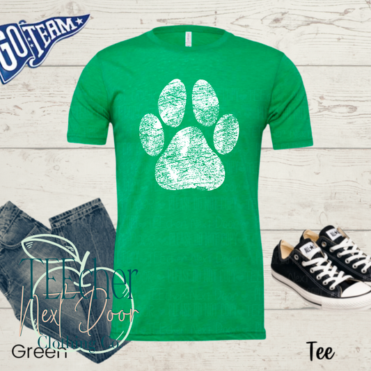 Distressed Paw- Green