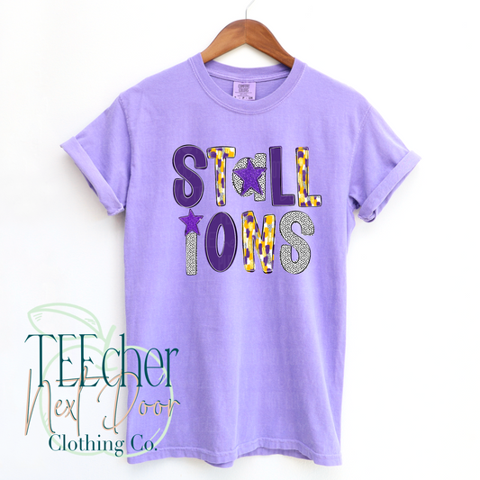 Purple & Gold Stallions Poppy