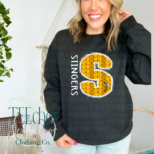 Stingers Sweater Letter