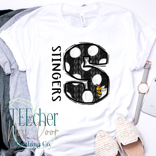 Stingers Polka Dot Varsity Sweater