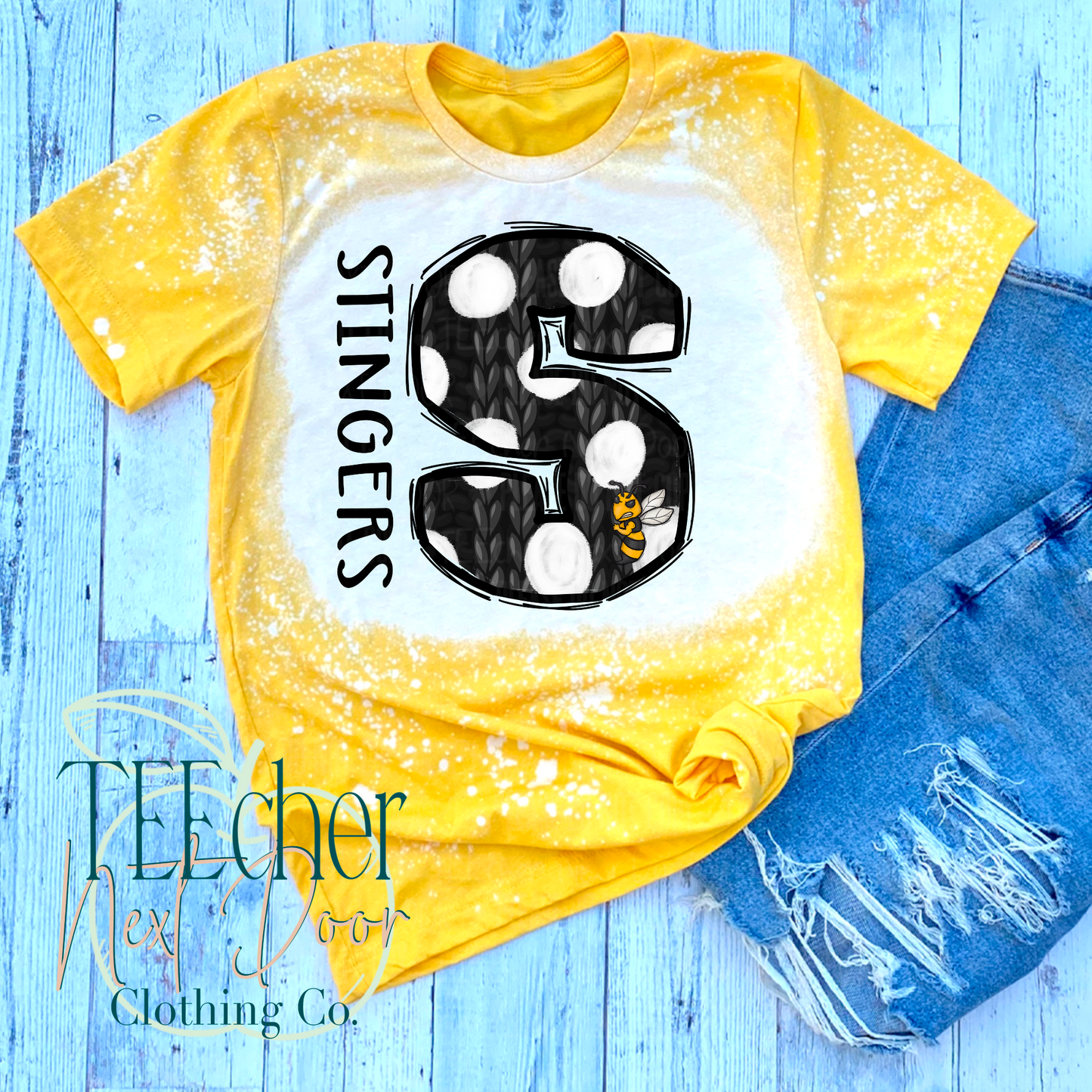 Stingers Polka Dot Varsity Sweater