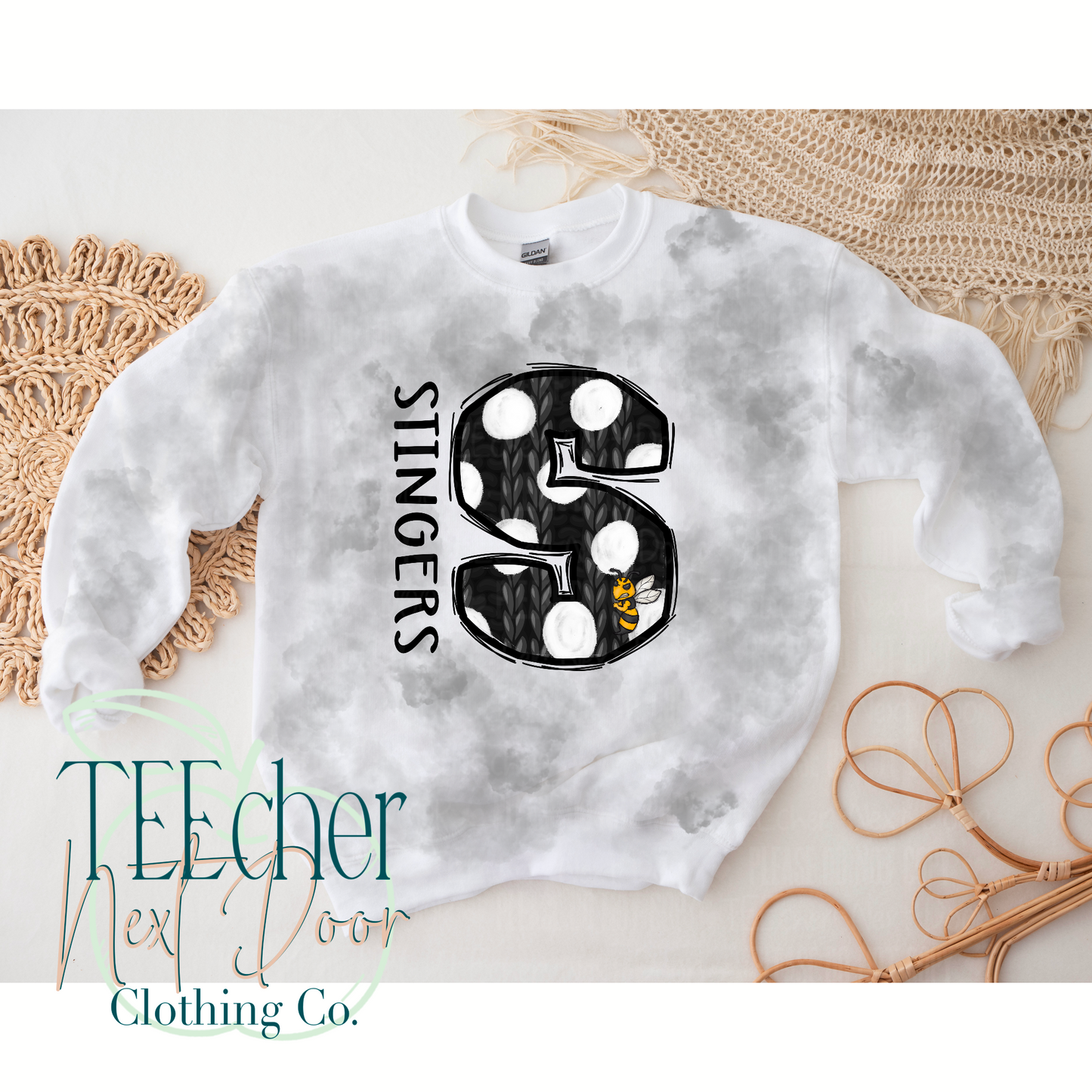 Stingers Polka Dot Varsity Sweater