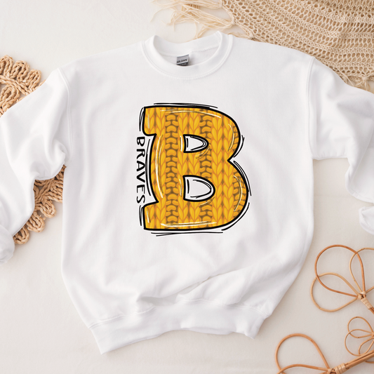 Braves Sweater Letter
