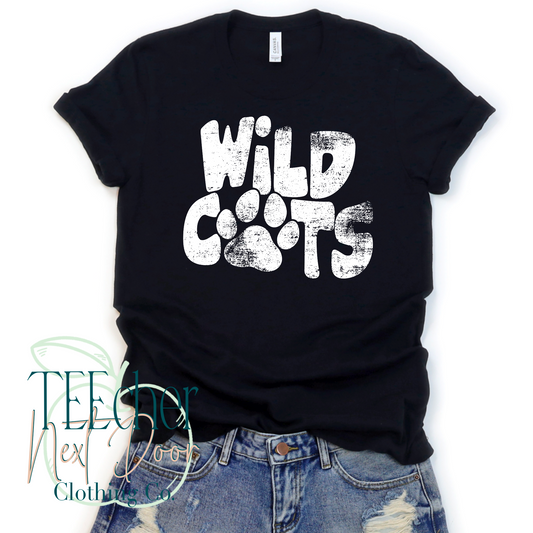 Wildcats Wavy Distressed