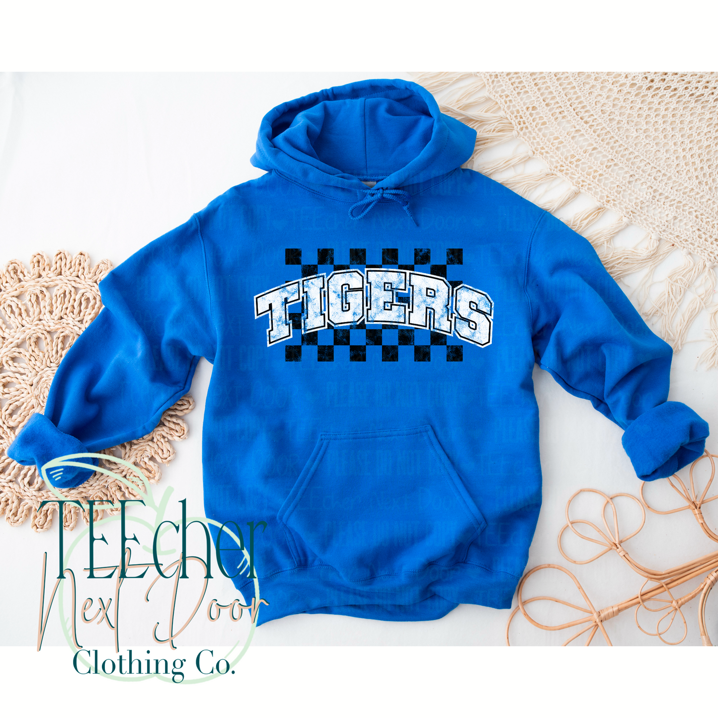 Tigers Checkered Distressed