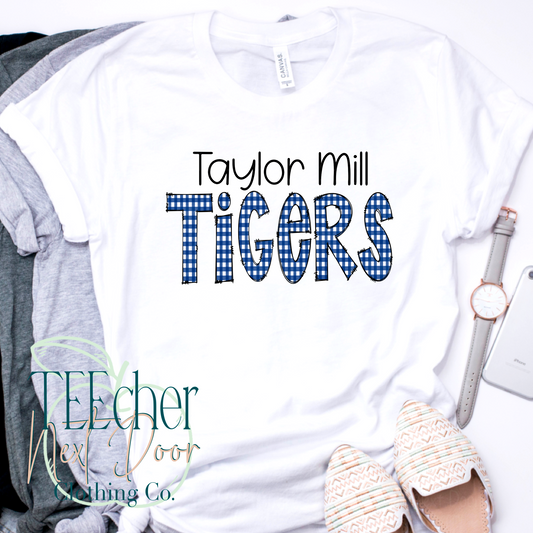 Taylor Mill Tigers Plaid Mascot