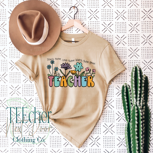 Teacher Boho Floral Tee